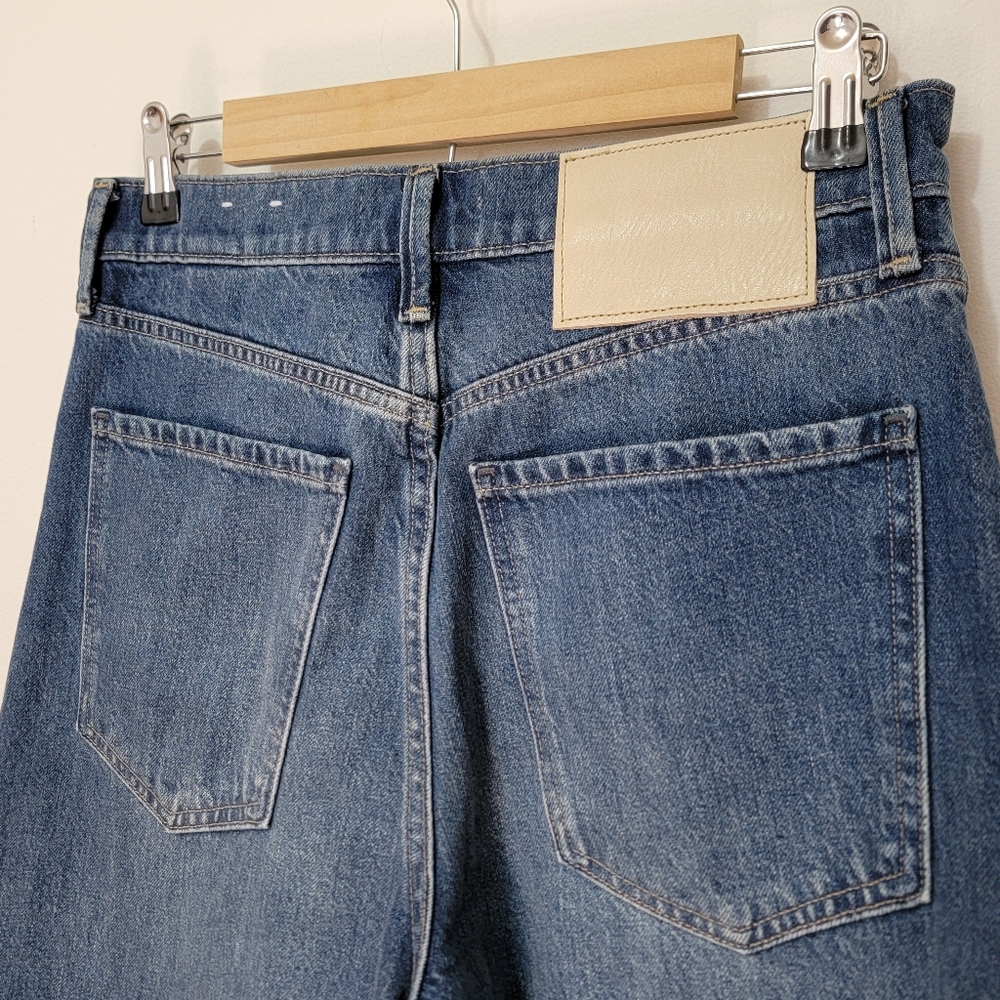 Banana Republic Barrel Jeans High-Rise Rigid Bow 100% Cotton Blue Size 27 - Picture 10 of 14